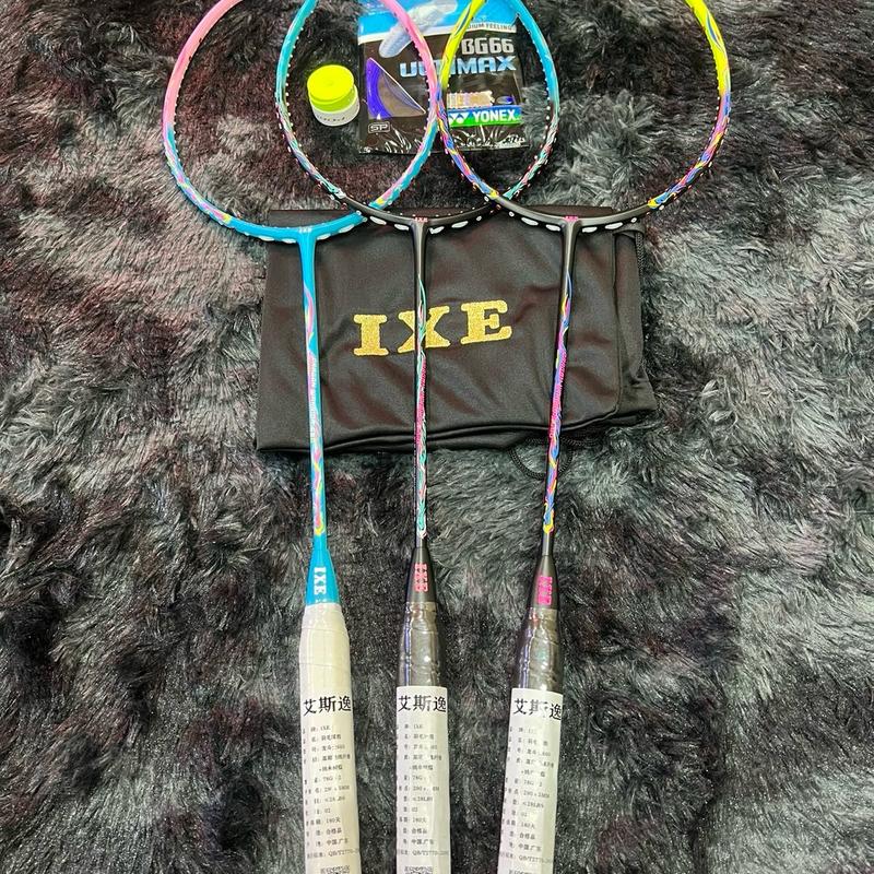 Vợt cầu lông IXE dragon warrior 660 căng max 12,7kg căng sẵn 11kg bảo hành 3th phụ kiện 1 cuốn cán hàng đặc biệt có túi rút IXE Cán Vợt Sport