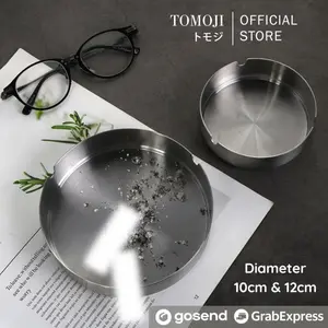 Tomoji Asbak Stainless - Ashtray Asbak Tebal - Asbak Cafe