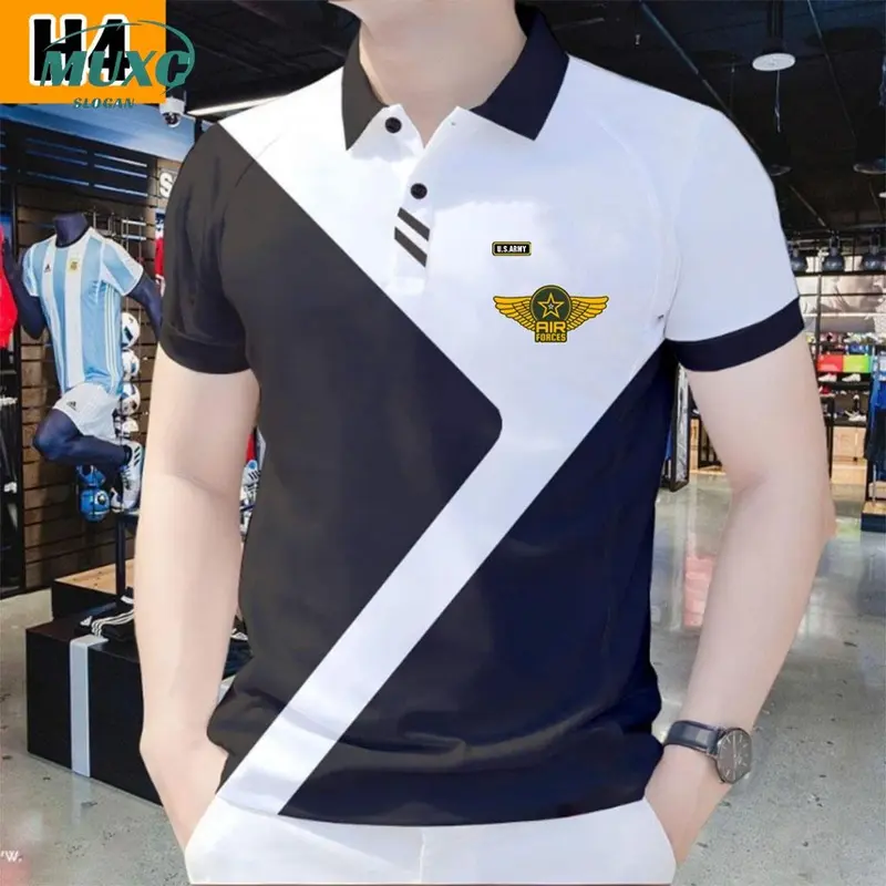 Áo Polo Nam, Bộ Sưu Tập Mùa Hè, Vải Ngầu Menswear Có Cổ 4