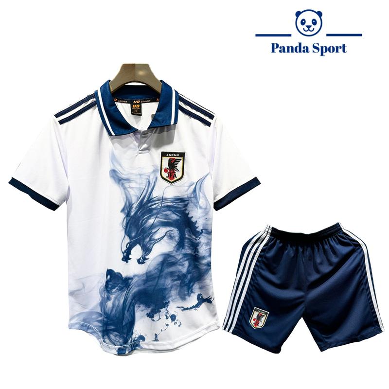 Quần áo bóng đá , đá banh Đội tuyển Nhật Bản Trắng vải thun mè Hàn Quốc cao cấp , không xù bao đẹp Panda Sport Nam Trang Phục Top Chạy Bộ