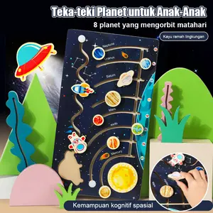 Puzzle Edukatif Anak Sistem Tata Surya 9 Planet Mainan STEM Kreatif Edukatif Eksplorasi Ilmiah Belajar Sains Anak Interaktif Untuk Melatih Kreativitas Dan Pengetahuan Tentang Planet