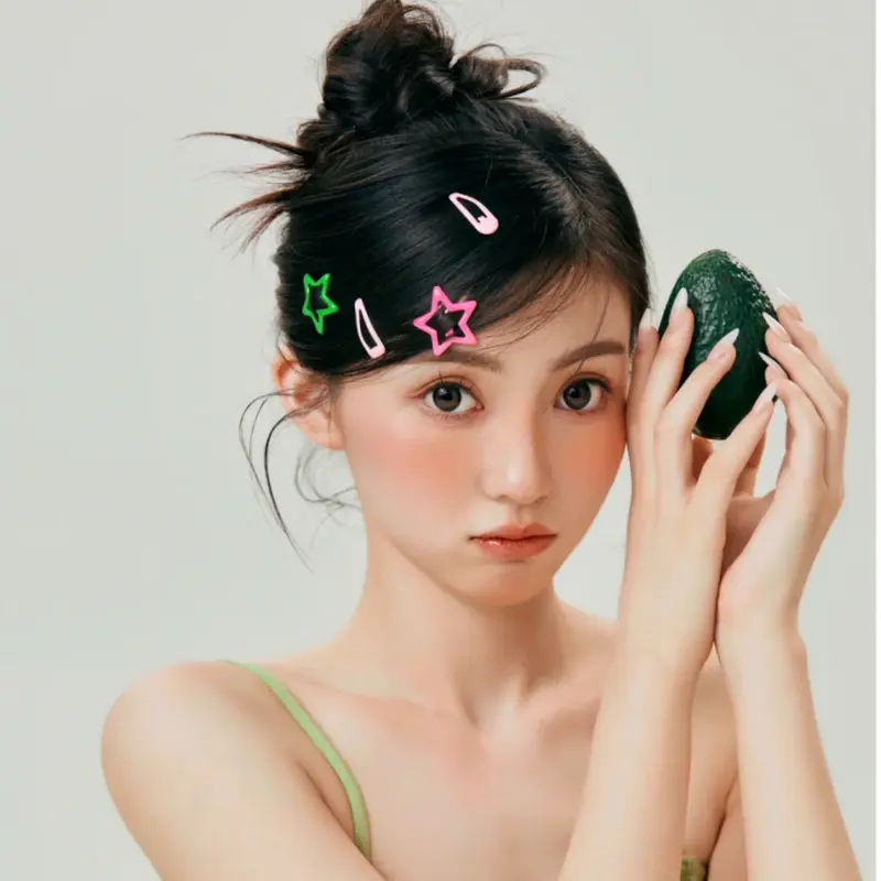 Kẹp Tóc BB Ngôi Sao, Y2K, Nhiều Màu, Thời Trang Hàn Quốc, Dành Cho Trẻ Em, Dopamine, Kẹp Tóc Mái Kim Loại Dễ Thương, Kẹp Tóc, Bộ 2 Chiếc 1