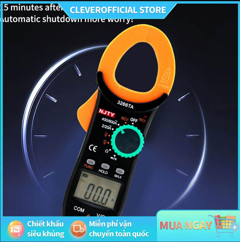 Ampe kìm dòng NJTY 3266TA đồng hồ ampe kìm, máy đo điện áp đa năng vạn năng điện tử kẹp dòng Đo Tụ,Tần Số, Nhiệt Độ