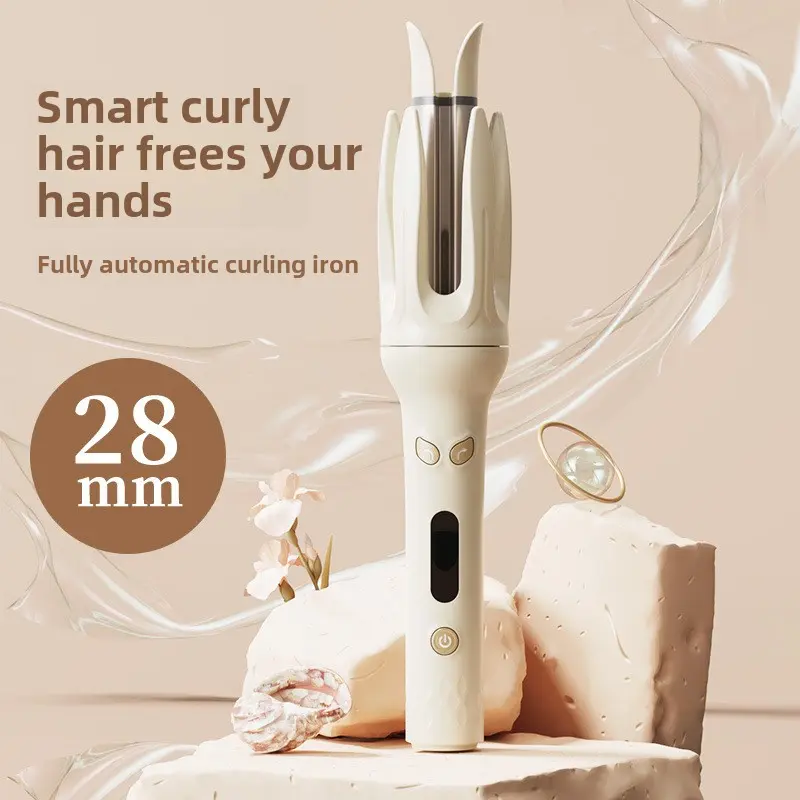 Full-Automatic Hair Curler Big Wave Anion Lasting Setting Hair Curler Hair Curler Rotation Hair Curler,Hair Curler,  Curling Iron,  Automatic Curling Iron, Hair Curler Automatic Rotating, Hair Crimper for Women, 3 Temperatures Adjustable (Pink) 2