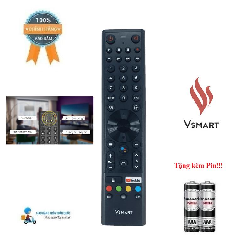 Remote Điều khiển giọng nói tivi Vsmart các dòng LED/LCD/ Smart TV- Hàng mới chính hãng 100% Tặng kèm Pin
