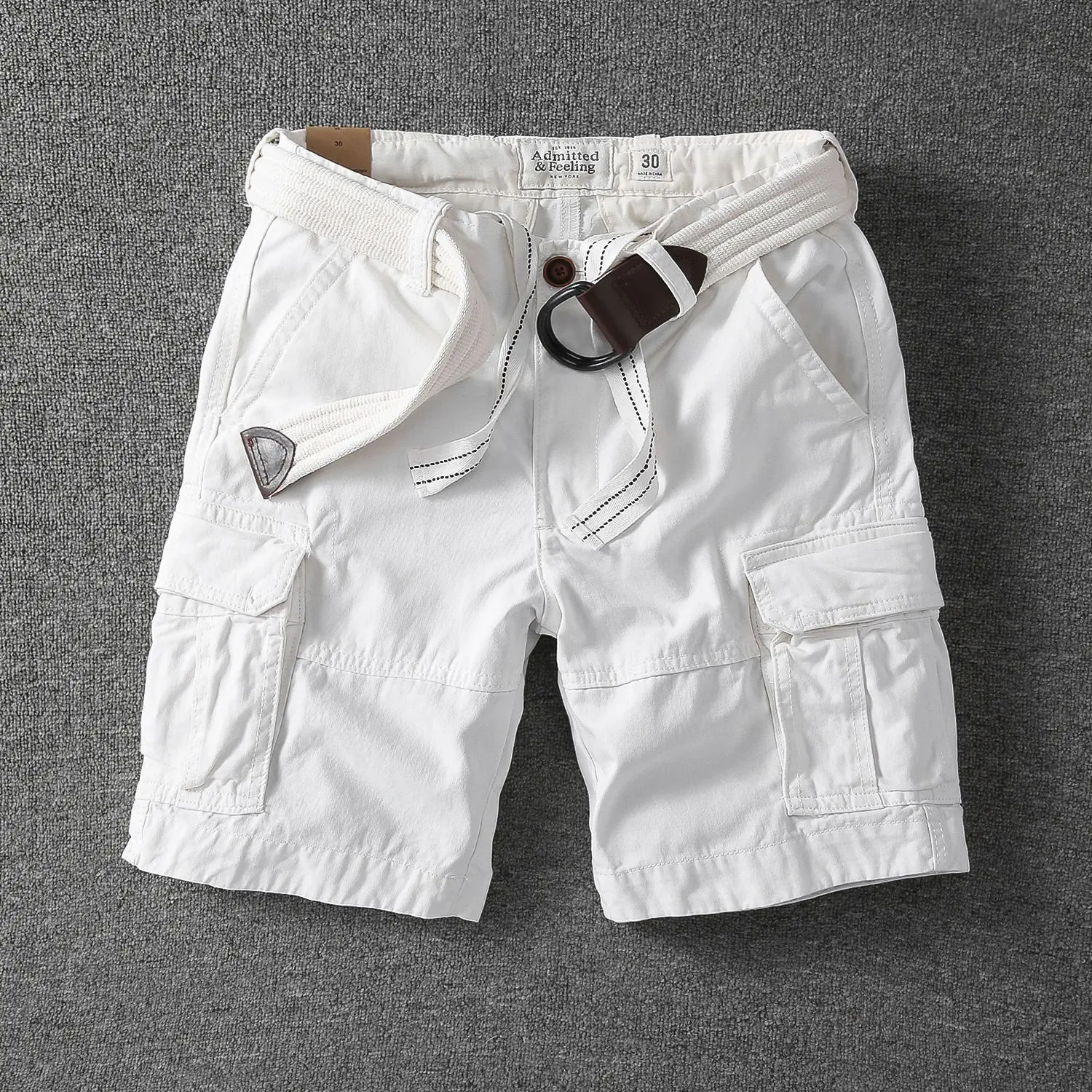 2025 [2127 People Collected] European and American Retro Heavy Wash Multi-Pocket Cargo Shorts Summer Men's Loose Straight Casual Mid-Length Shorts Trend