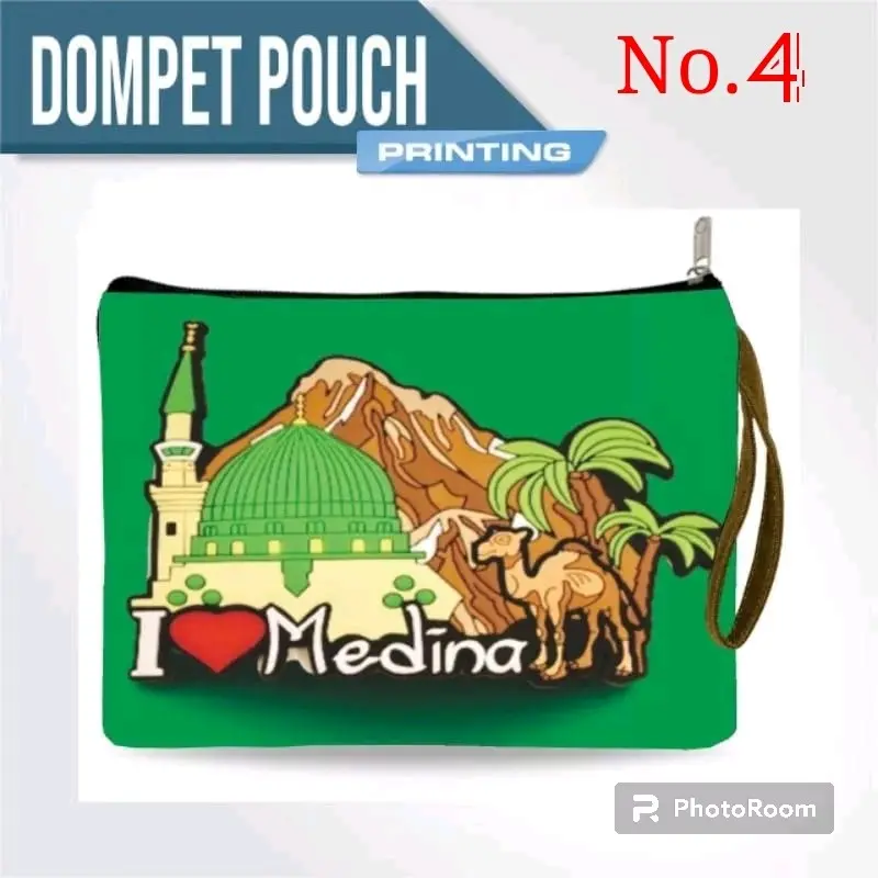 12pcs - Dompet Printing Oleh Oleh Haji Umroh Kanvas 4