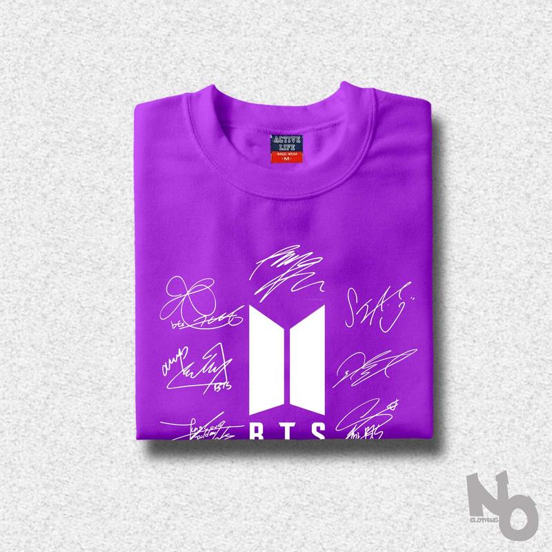 เสื้อ BTS ลายเซ็น ทุกเพศ ผู้ใหญ่ มี COD - TikTok Shop Thailand