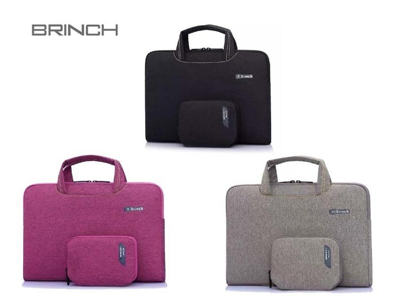 Tas Laptop Jinjing BRINCH Oxford Laptop Sleeve Case free pouch Size 14 15 16 inch 1