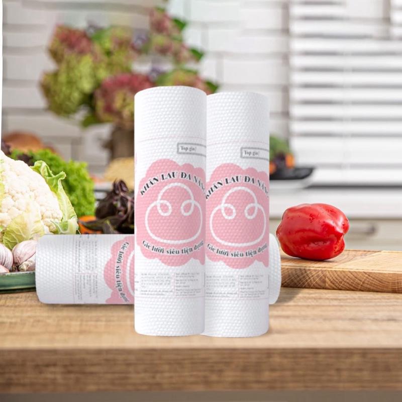 Khăn Lau Đa Năng Cuộn 100 tờ Top Gia Siêu Dai Có Thể Giặt Tái Sử Dụng - TOPGIA 7