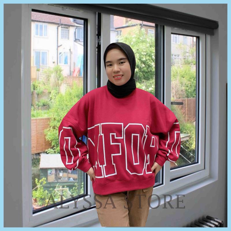 Sweater Crewneck - Sweater Sablon Karakter - Crewneck Sablon Oversize Lengan Balon 5