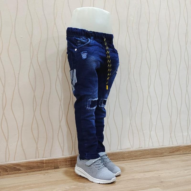 Celana Panjang Jeans STRECH Anak Laki Usia 4 - 12 Tahun Bahan Jeans Stretch / Melar Model Sobek Lutut Gaul Tidak Tembus Anak Laki-laki Keren Motif Fashion Bordir 1