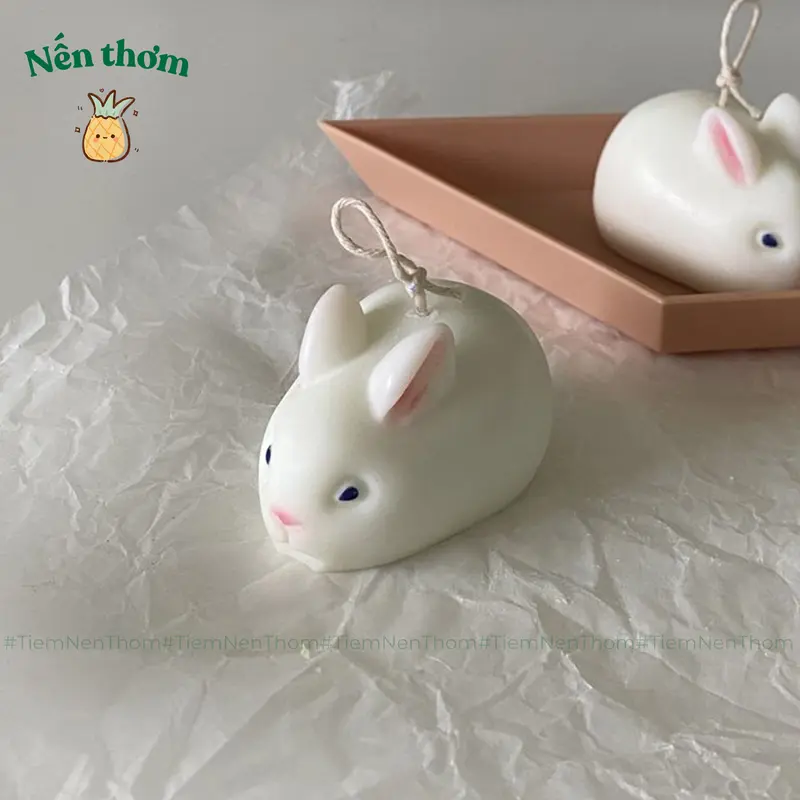 Nến thơm tạo hình con thỏ hương nhài | Tiệm Nến Thơm 0