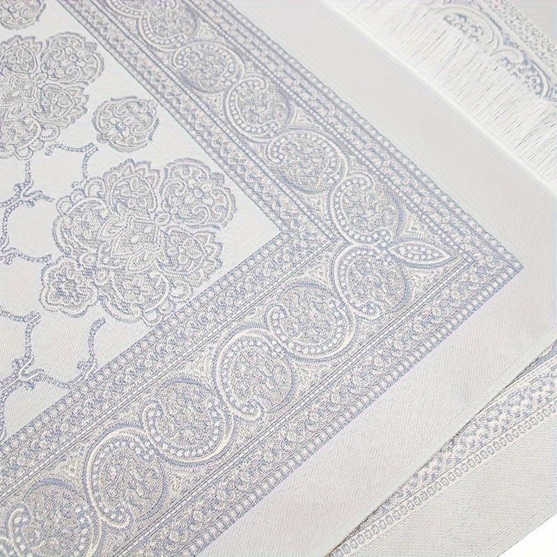 Vintage Style Carpet, Non-slip Worship Carpet, Prayer Blanket with Rosary, Decorative Mat for Home Living Room Bedroom 3