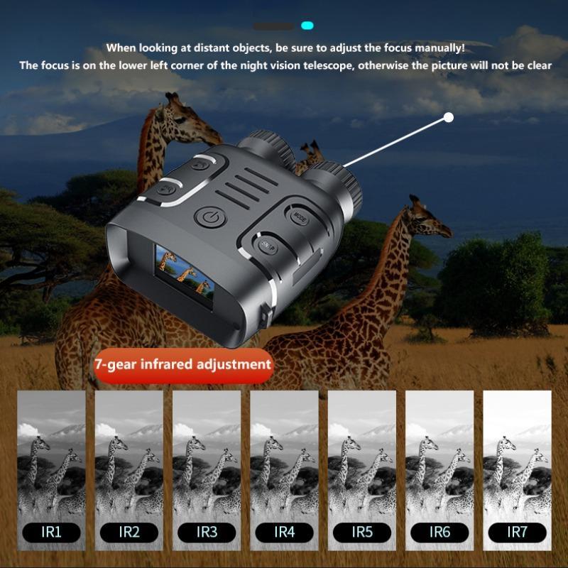 1080P Binocular Infrared Night-Vision Device, 5X Binocular Day Night Use Photo Video Taking Digital Zoom for Hunting Boating 3