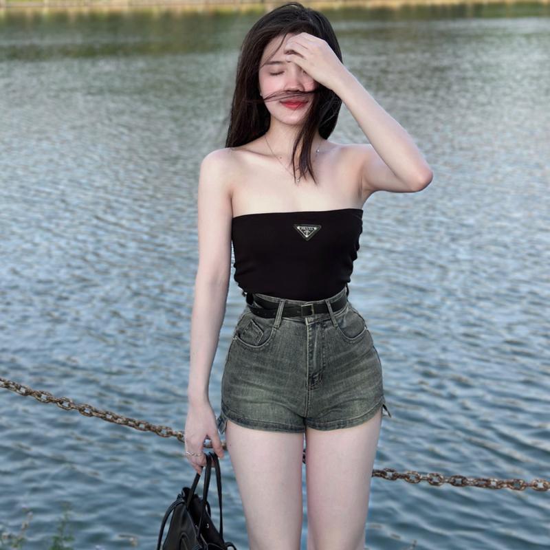 Product Introduction of Quần short jean nữ ôm rách lai PLQ247 6