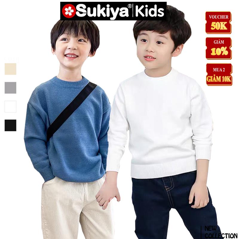  Áo Len Cổ Tròn Dài Tay Trẻ Em Nam Nữ SUKIYA Chất Len Lông Cừu Mềm Mại mẫu mới Nhất 2024 Hàng Cao Cấp AL64 
