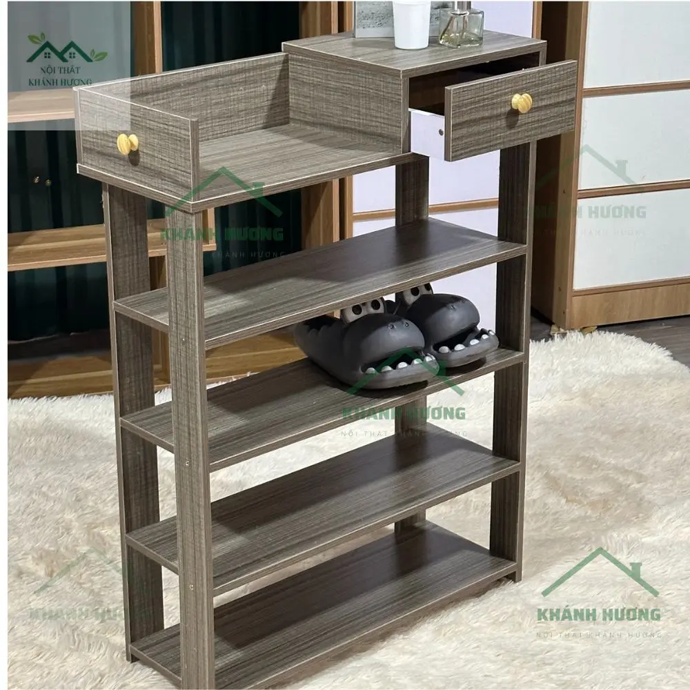 Kệ Để Giày Dép Gỗ 5 Tầng Kích Thước 80x60x24cm Gỗ Công Nghiệp Nhập Khẩu Loại Tốt Kitchen