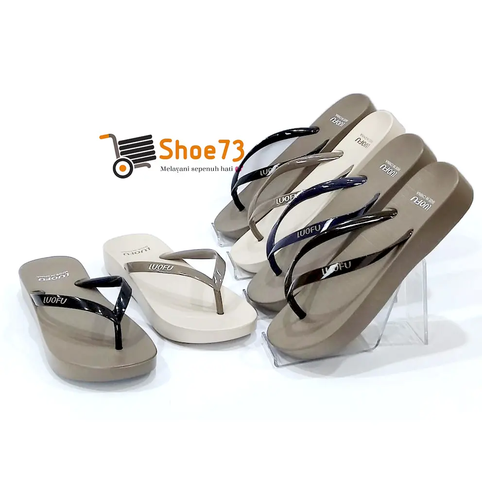 LUOFU ORIGINAL E 7140 - BRSMT SIZE 36-40 l SANDAL JEPIT WANITA KARET EVA RINGAN ANTI LECET | SENDAL CEWEK EMPUK ANTI SLIP