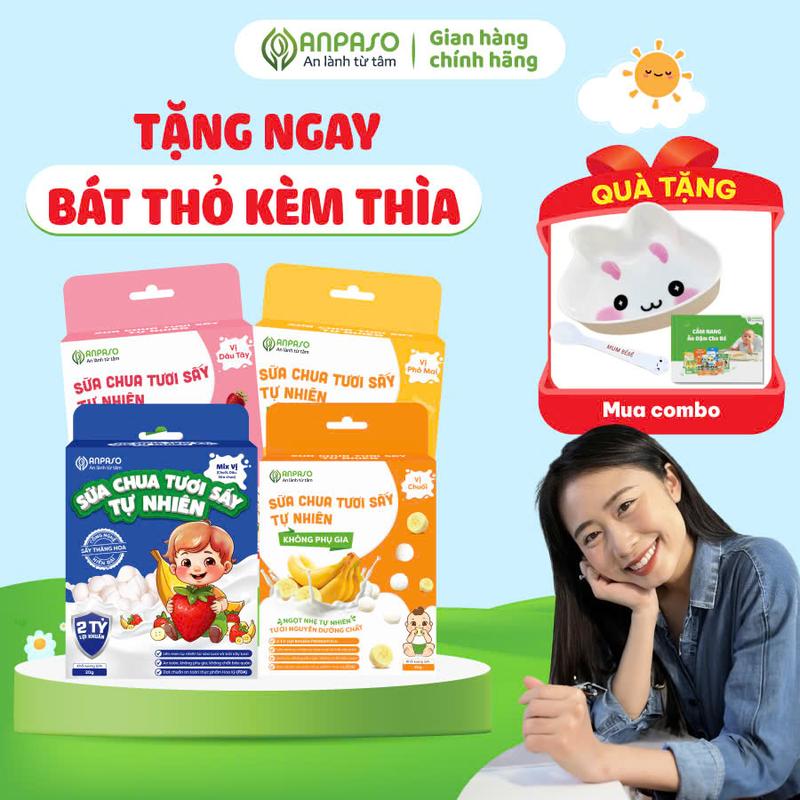 [Ngọc Khánh Đây] Combo 4 Sữa chua sấy Anpaso - Bánh yogurt 20g