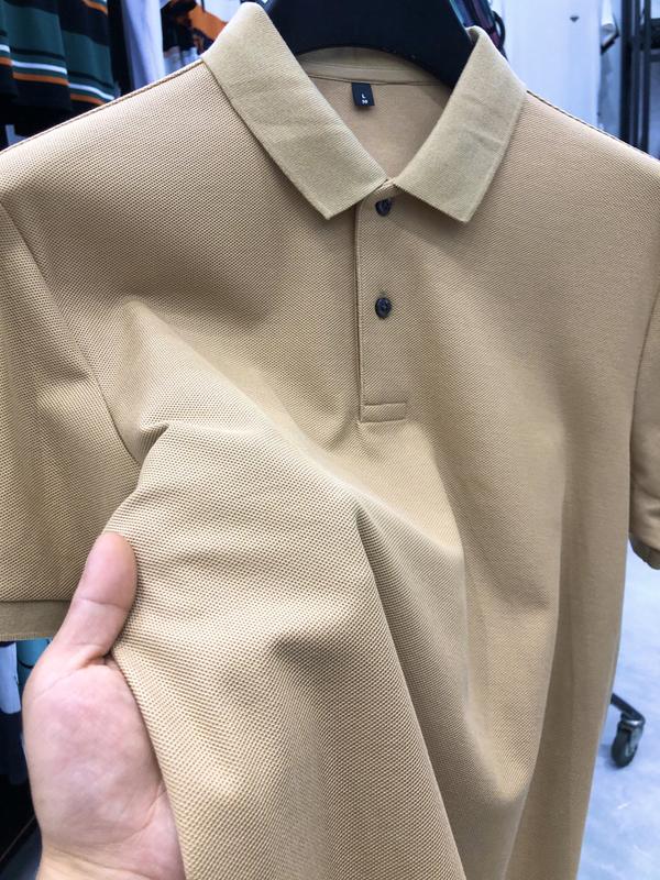 Product Introduction of Boxy cropped polo shirts plaid summer high-end men's polo shirt short sleeve cotton polo collar casual high-grade shirt top men's T-shirt Tropical Human 28