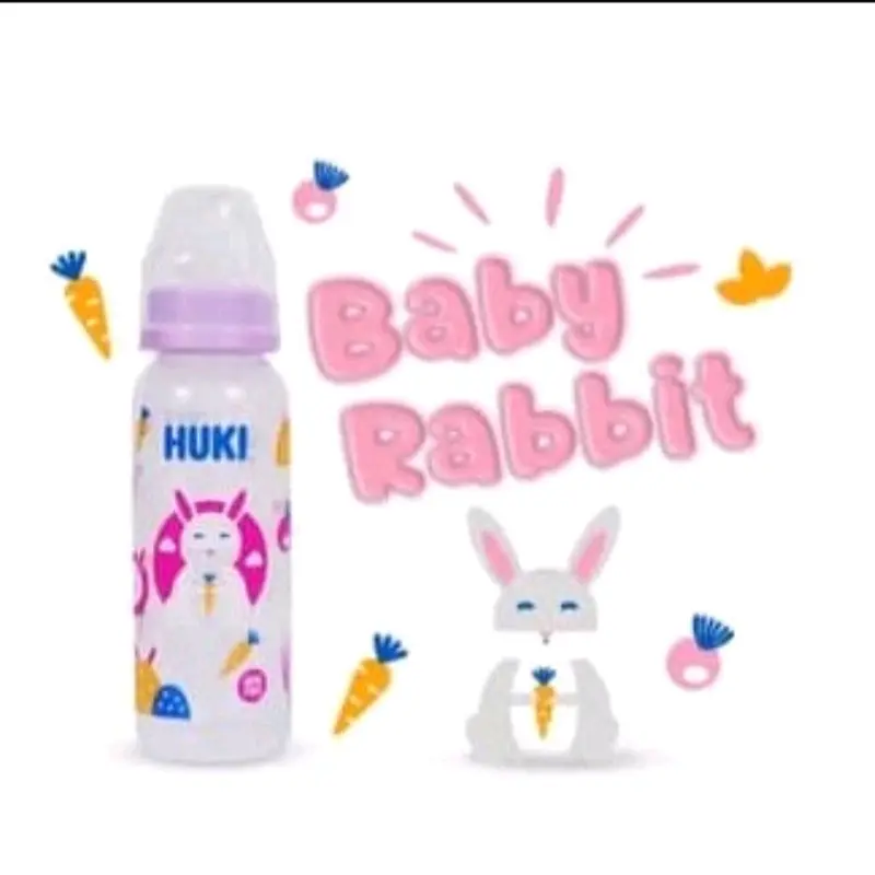 PAKET MURAH Botol Minum HUKI Lengkap + Sedotan 240ml 2