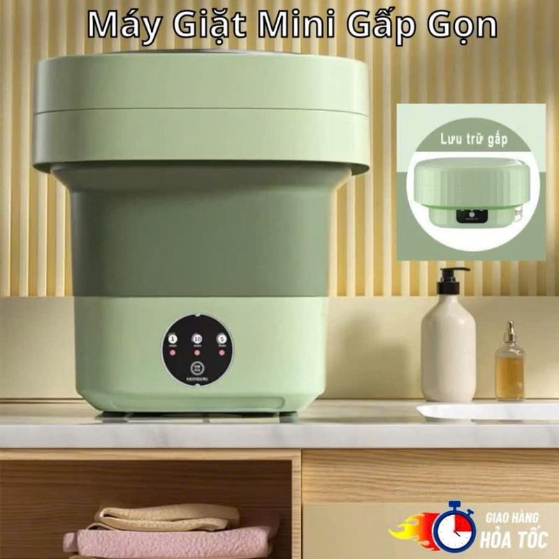 Máy giặt mini gấp gọn dung tích 6L - Máy giặt đồ lót, tất vớ, quần áo trẻ em dung tích 6L Làm Sạch máy giặt  xoay bằng tay máy  giặt máy  vắt