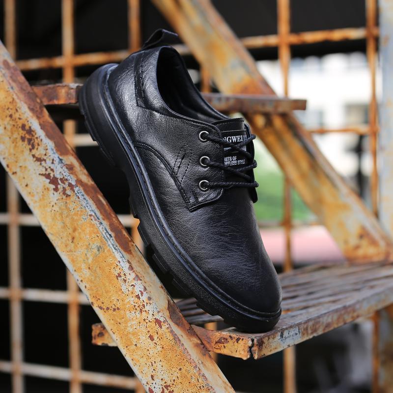 Giày Đốc Nam - Da Bò Nappa ( Da Nhăn ) - Đế Cao Su Nguyên Khối - BS012Đ