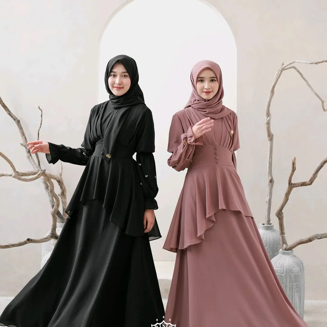 ADELIA DRESS KAZAMI STORE ORI - Dress dan hijab dijual terpisah