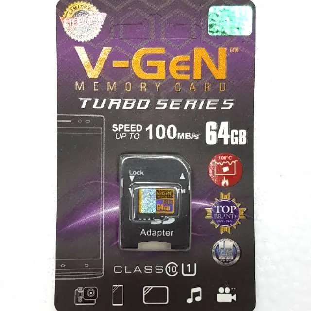 V-GEN Memory card 64GB V-GEN class 10 ORIGINAL VGEN!