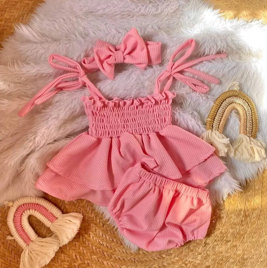 JJAS BELLE SET FOR BABIES  FIT 5 to 15 months WAFFLE KNIT FABRIC Infant Girls Comfortable