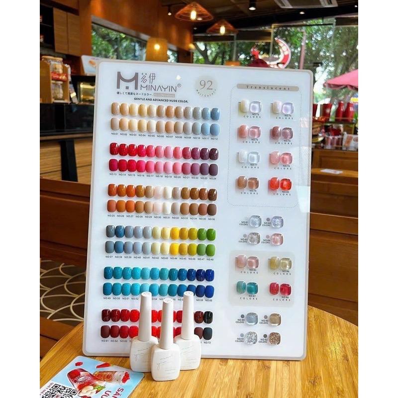 Set Sơn Gel 92 màu và Set 68 Màu Minayin Cao cấp hàng chuẩn [ Tặng kèm base, top, bảng màu ]
