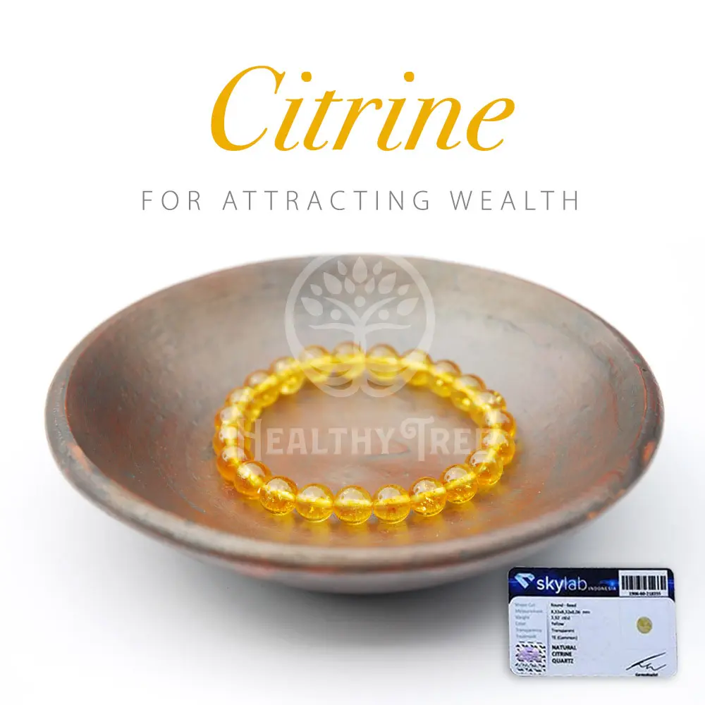 Gelang Natural Crystal Brazilian Citrine Grade AA