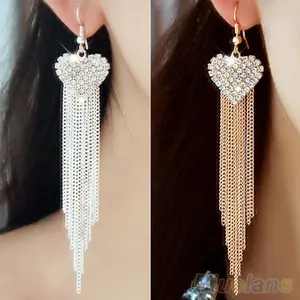 ANTING KOREA JUNTAI GANTUNG PENGANTIN AKSESORIS  MURAH Perempuan Gold Silver Earrings