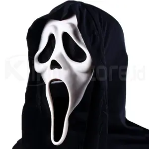 READY STOK! Topeng Scream Scary Horor Skull Mask Pesta Halloween Cosplay Seram Toy