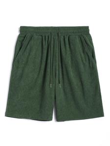 Men's Solid Color Pocket Drawstring Waist Shorts, Casual Comfy Shorts for Daily Wear, Men's Bottoms for All Seasons