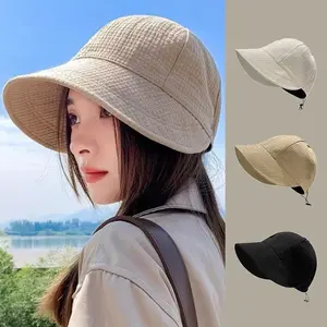 GS Topi Wanita Pelindung UV Matahari Topi fashion Gaya jepang dan Korea Topi import Bucket T10