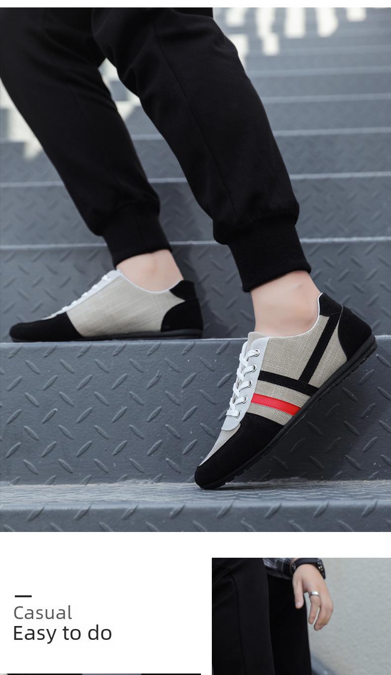 Product Introduction of Men's Casual Shoes Korean Fashion All-Matching Gommino Breathable Work Shoes 12