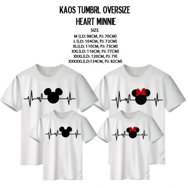 Kaos Couple Keluarga Kaos Family Ayah Ibu Anak Motif Heart Mickey Bahan Katun Combed 30s BY IMSTAR 0