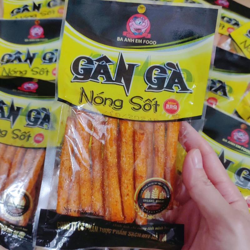 Gân Gà Nóng Sốt Ba Anh Em Food 26g gói Ăn Vặt Cay Cay