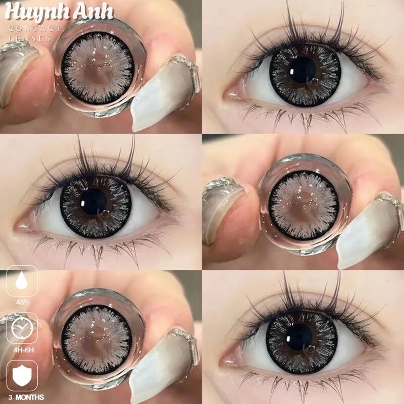 Lens Mắt Kính Áp Tròng mắt mèo đủ tone màu giãn to long lanh [Giá 1 Đôi + Kèm Khay Dụng Cụ]