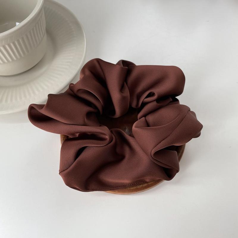 Product Introduction of Temperament High-grade Texture Satin Hair Band Silk Headband Hair Rope Rubber Band Hair Accessories Women 9