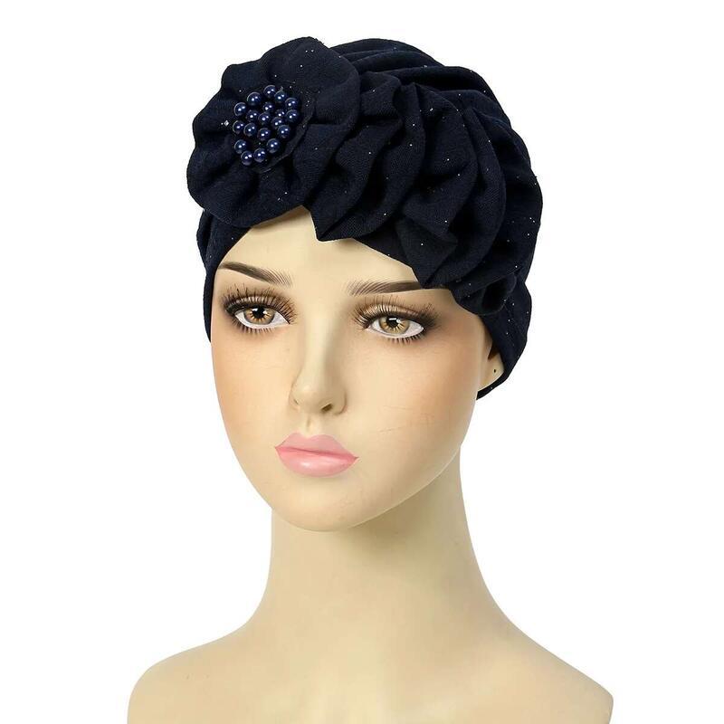 Product Introduction of 2025 Newest wer Turban Indian Hat Beads Beanies Bonnet Chemo Cap Women Muslim Hijab Hair Loss Headscarf Wrap Turbante Mujer 7