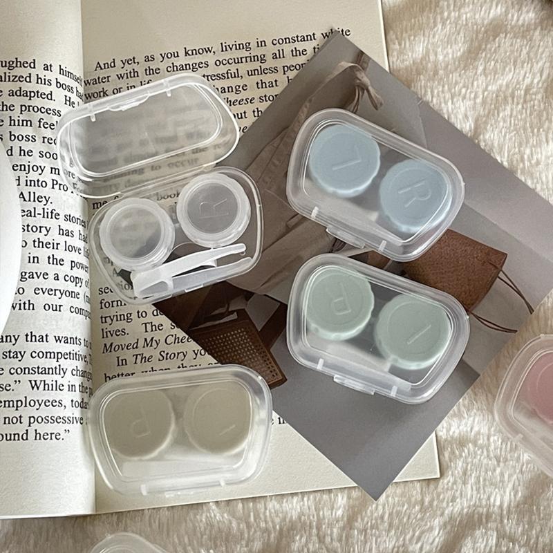 Product Introduction of [COD] Eyeshare 1 Set Candy Color Transparent Travel Contact Lens Case With Tools Kits 8