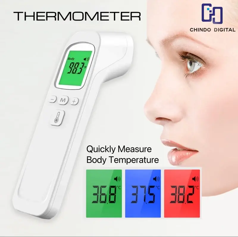 Thermogun Termometer Suhu Tubuh Digital Termometer Inframerah Termometer Infrared Non Contact Thermometer Dahi untuk Demam Termometer Dahi 0