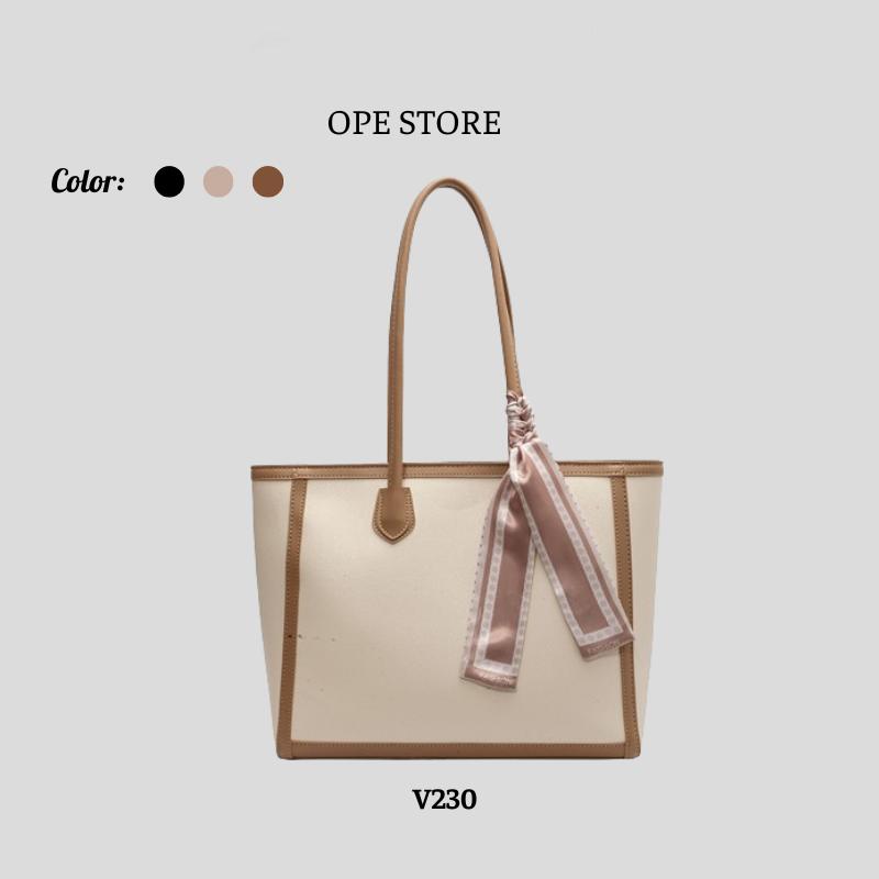 Túi xách công sở nữ da PU đựng được A4 và laptop 15.6 inch Opestore V230 Bag Tote 1