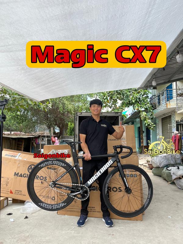 Xe Đap Thể Thao Fix Gear Magicbros CX7 khung Nhôm Bảo Hành Khung Sườn 12 Tháng Kèm dây Strap và Đồ Lắp