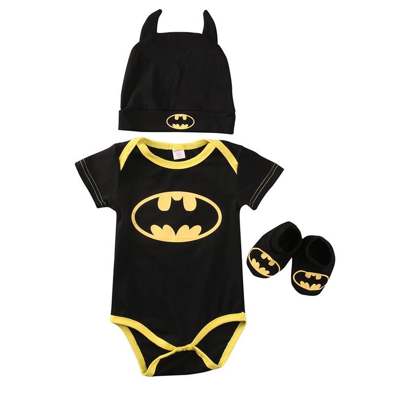 3 Pcs Newborn Baby Clothes Outfits 0-24 Months Long Sleeve Romper + Cartoon Animal Shape Hat + Shoes 0