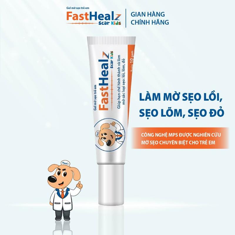 Gel mờ sẹo Fasthealz scar kids 12g - Hỗ trợ làm mờ sẹo lồi, sẹo lõm, sẹo rỗ, sẹo đỏ cho bé tambe so kem  hăm