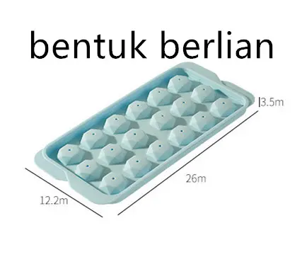 Cetakan es Model jumbo  bulat isi 33 grid  sama bentuk diamon 21 grid Bisa untuk membuat coklat, jelly, es dan lainnya 3